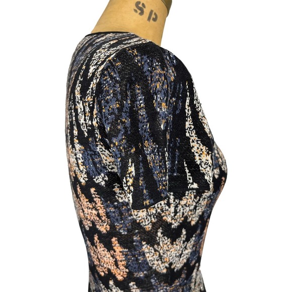 BCBGMaxAzria Midi Dress Short Sleeve Silk Blend - Picture 9 of 12